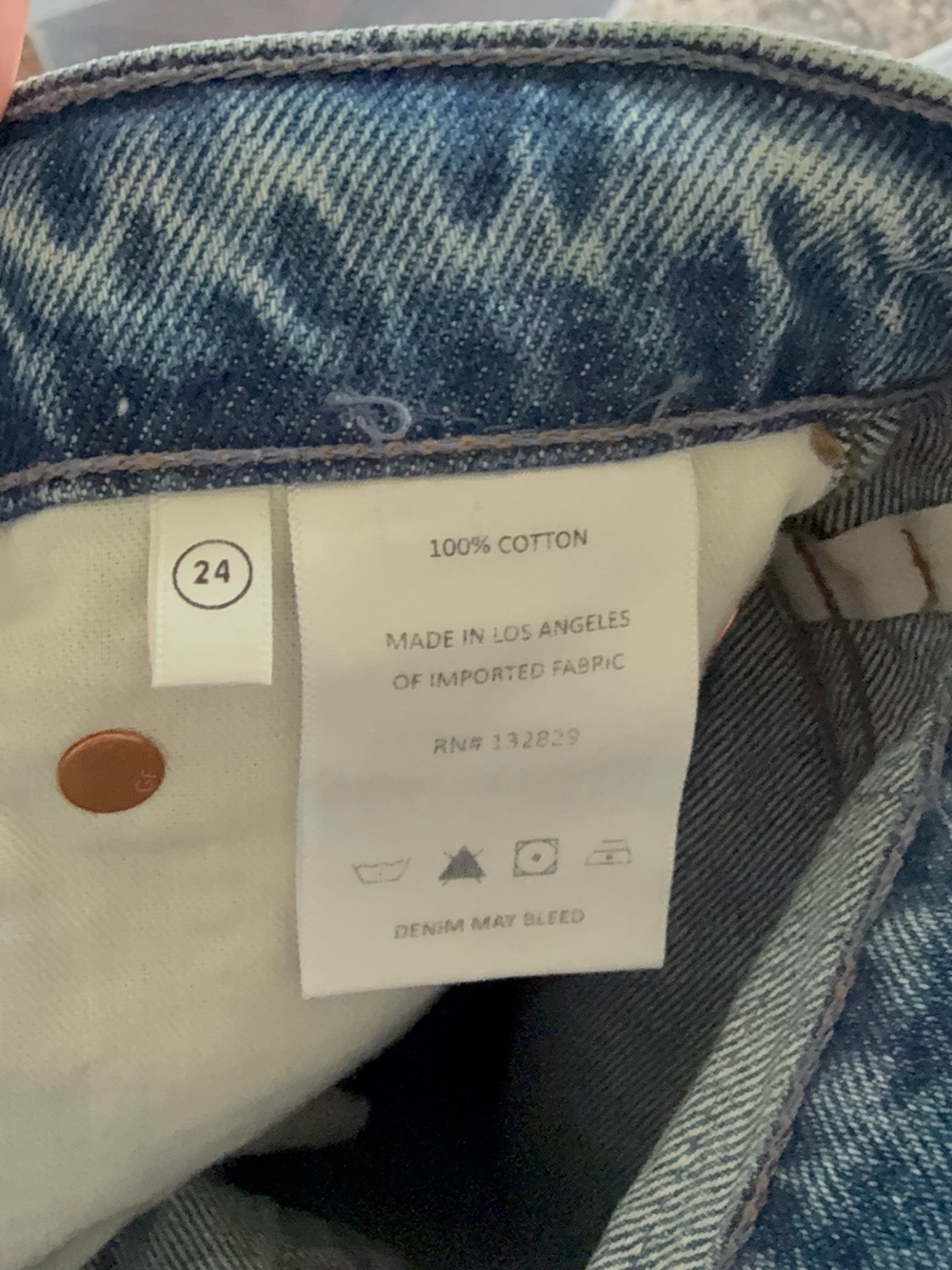 NWT GRLFRND Sara Super High Rise Slim Straight in Rambla Size 24 - Picture 7 of 7